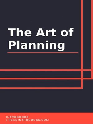 cover image of The Art of Planning